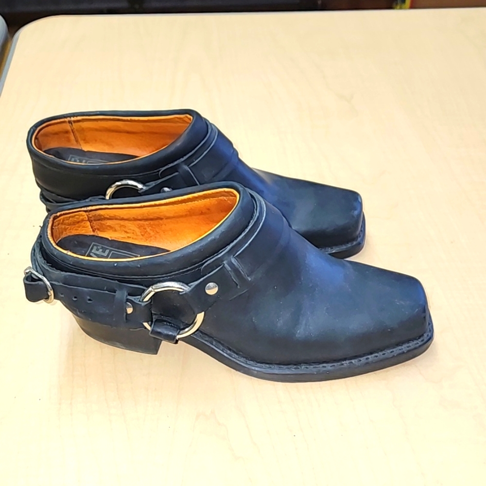 Frye leather mules, sz 8.5, black
